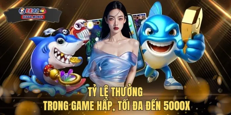 Bắn Cá Long Vương Sở Hữu 5 Chế Độ Rồng Thần Thưởng Hấp Dẫn 3 Tỷ lệ thưởng trong game hấp, tối đa đến 5000X